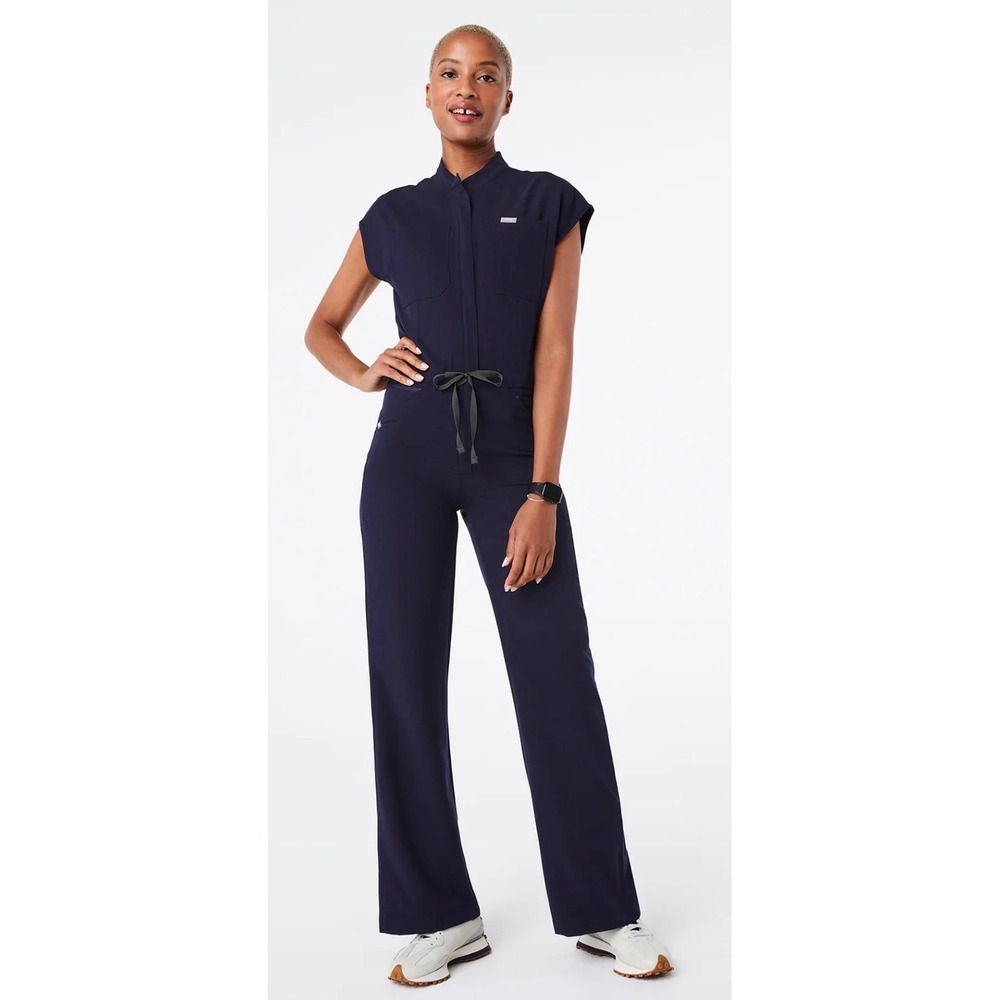 FIGS Women's L Technical Collection Navy Blue Rafaela Scrub Jumpsuit